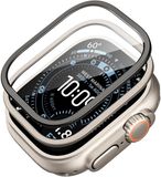 ESR Armorite - Screen Protector Geschikt voor Apple Watch Ultra 3/2/1 - 9H Tempered Glass - Titanium Zwart (2-Pack)