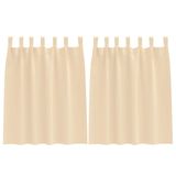 VidaXL Blackout Gordijnen met Ringen 2 st Crèmekleurig 140 x 140 cm