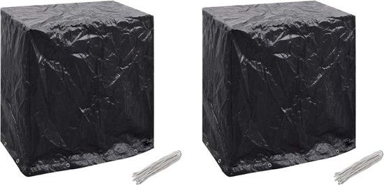 vidaXL Tafeltennistafelhoezen - Zwart - 2 stuks - 160x55x182 cm