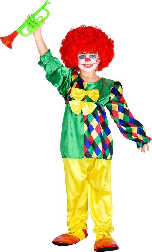 Tectake dressforfun - Meisjeskostuum Clowni Mimmi 140 (9-10y) - verkleedkleding kostuum halloween verkleden feestkleding carnavalskleding carnaval feestkledij partykleding - 300795