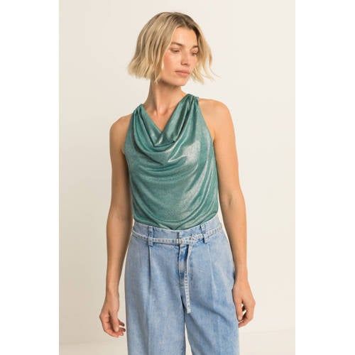 Expresso Expresso top met lurex blauw
