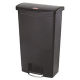 Rubbermaid Commercial Products 1883613 Slim Jim Step On pedaalemmer van hars, brede uitvoering, 68 l, zwart