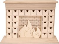 Artemio Adventskalender open haard 46,5x33x14,5 cm