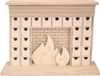 Artemio Adventskalender open haard 46,5x33x14,5 cm