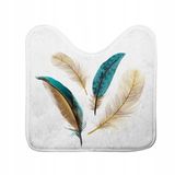douceur Plumiss WC-mat 45x45 cm turquoise en goud veren