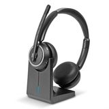 Lindy L118 Headset Draadloos Hoofdband Kantoor/callcenter USB Type-C Bluetooth Oplaadhouder Zwart
