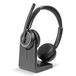 Lindy L118 Headset Draadloos Hoofdband Kantoor/callcenter USB Type-C Bluetooth Oplaadhouder Zwart