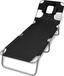 Maison Exclusive - Chaise pliante avec coussin de tête, acier thermolaqué, noir