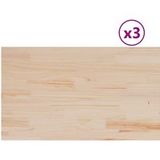 Bois Pin Massif Dessus De Table Dessus De Bureau Plateau De Table 3 Pcs 80x47x1,7cm Rectangulaire