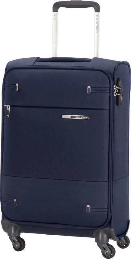 Samsonite Base Boost Spinner 55 - Navy Blue - Soft Case - Hand Luggage