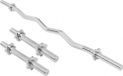 Gorilla Sports Halterstangen set - EZ curl - Set dumbbellstangen - Schroefsluiting - 30 mm