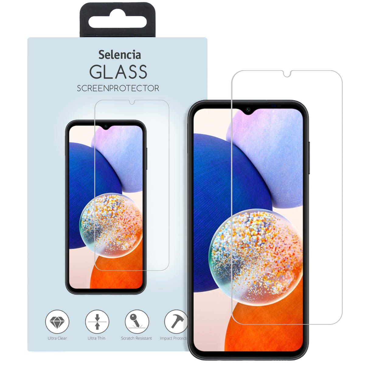 Selencia Gehard Glas Screenprotector Samsung Galaxy A14 (5G/4G) - 6.6" - 9H