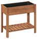 Serre surélevée avec bac à plantes et espace de rangement - Serre à légumes et herbes - En bois de pin - 80 x 40 x 75 cm - Capacité de charge du bac : 80 kg - Capacité de charge de l'espace de rangement : 30 kg - Marron