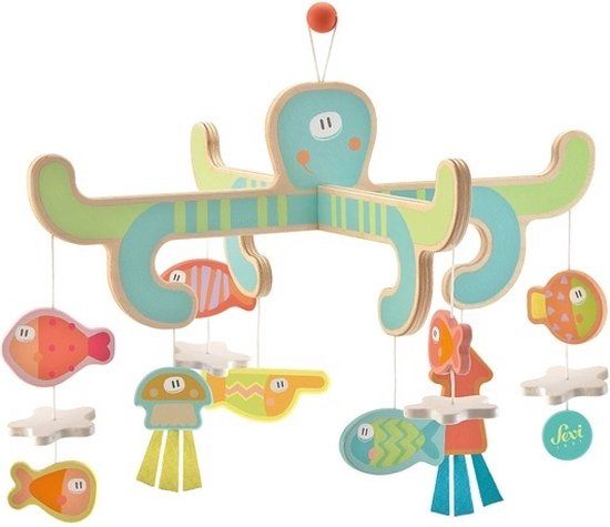 Sevi Houten Mobiel Onderwaterwereld Glow-in-the-dark 36 Cm