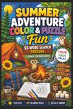 Summer Adventure Color and Word Search Puzzle: 55 Word Search Puzzles plus 5 Bonus Coloring Pages