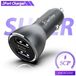 DrPhone® SuperCharge - 30W Metalen Autolader + 1 Meter 5A Supercharge Kabel