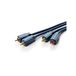 Clicktronic Casual stereo audiokabel (2 x RCA-stekker/2 x RCA-stekker, 7,5 m)