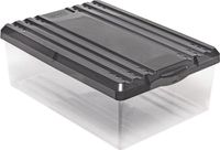 Merkloos BranQ Home essential Schoenendoos Shoe Box met ventilatiegaten en deksel kunststof, 8 l, set van 3 stuks