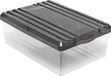 Merkloos BranQ Home essential Schoenendoos Shoe Box met ventilatiegaten en deksel kunststof, 8 l, set van 3 stuks