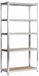 Akord Sierkiaal Stalen Opslagrek 90x40x180 - 5 Planken - Galvaniseerd Zilver