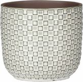 Mica Decorations Ceramic Plant Pot - White - D12/H11 cm