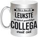 Bellatio Decorations Geweldige collega koffiemok zilver 330 ml