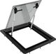 Fenêtre de ventilation mobile - Caravane/camping-car - 45 x 50 cm - Angle d'ouverture de 70° - Avec store et moustiquaire - Noir