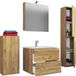 VCM set de 5 pièces de mobilier de salle de bain Badinos Tiroir SC Chêne miel