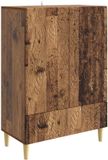vidaXL Dressoir Oud hout 66 x 34,5 x 95 cm Bewerkt hout