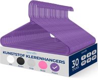 SereneLife Kleerhanger - 30 Stuks Plastic Hangers - Antislip Ruimtebesparende Kledinghangers - Duurzaam en Sterk voor Hemden, Truien, Hoodies, Kinderkleding en Jurken - Lichtgewicht - Paars