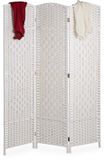 Relaxdays Kamerscherm 3 panelen - 170x120 cm - opvouwbaar - wit