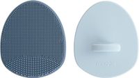 Mushie Cradle Cap Brush 2-Pack - Tradewinds/Periwinkle