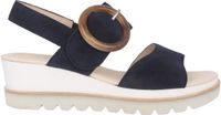 Gabor 44.645.16 Dames Sandalen Blauw Suède Sleehak 3-4cm Maat 36