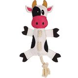 FLAMINGO - Koeienspeelgoed met touw 38 cm voor honden