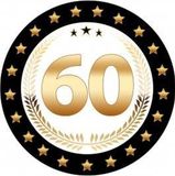 Bellatio Decorations Bierviltjes 60 - 50x stuks - zwart/goud - luxe - verjaardag/jubilea - feestartikelen