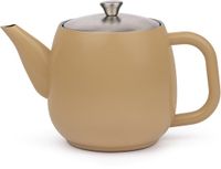 Bredemeijer Theepot dubbelwandig Vera - 0,9 liter - Latte bruin - Met theezeef