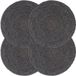 vidaXL Placemats - 4 stuks - Rond - 38 cm - Jute - Donkergrijs
