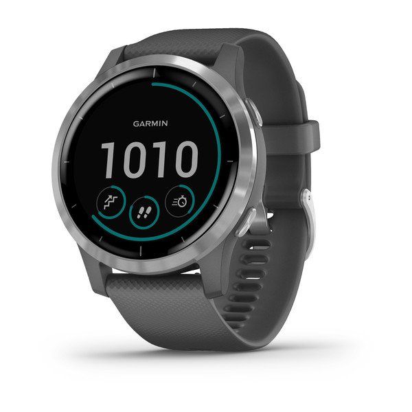 Garmin vívoactive 4 Smartwatch - 45mm - Silver - Grey Band