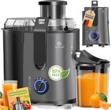KESSER® Slowjuicer - Sapcentrifuge voor Fruit en Groenten 1100W Sap Juicer met 2000ml Pulpcontainer en 1000ml sapreservoir