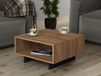 QUETAL Table basse 60 cm chêne/anthracite
