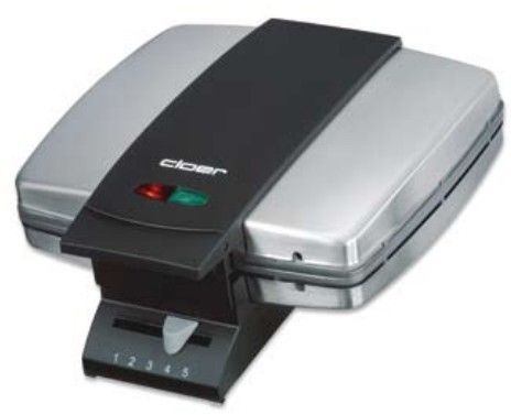 Cloer WA 1431 Wafelijzer - 9 Wafels - 930W - Zwart/RVS