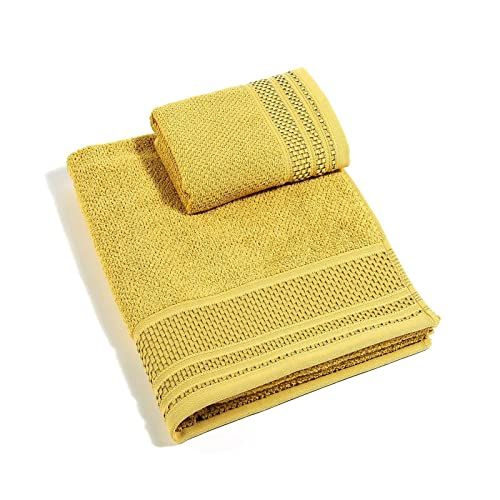 Caleffi Gim handdoekenset - Katoen - Goud - 40 x 55 + 60 x 100 cm - 76367