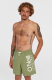 O'Neill Original Cal 16 Short de bain Hommes - Vert - Blanc - Taille XXL