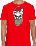 Bellatio Decorations Bad Santa Kerstshirt Rood voor Heren - Maat M