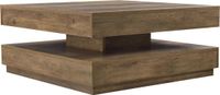 en.casa Salontafel Florenz met draaibaar blad houtkleurig 76x76x38 cm