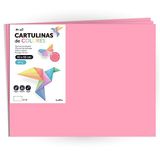 Cartulina m-office Cartulina de Colores, Cartulina Grande 50x65 cm de Colores Pastel, Cartulinas de Colores Pastel 180gr para Manualidades, Diseños Creativos y Proyectos de Arte (x125 hojas, rosa)