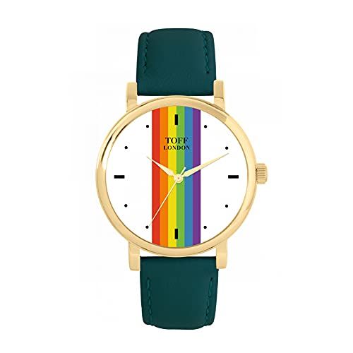 Toff London Pride Lineaire witte wapenstokken Horloge - 5059656815655