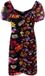 Desigual Jurk Dames Zwart Katoen Gebloemd Korte Mouw V-hals S
