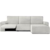 ECOMMERC3 Bankhoes voor chaise longue, kort hoekdeel rechts, met relax, bankovertrek voor chaise longue, natuurlijke kleuren, bi-elastisch, ademend en eenvoudig aan te brengen, met schuimstoffen en