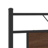 vidaXL Bedframe Metaal Bruin Eiken